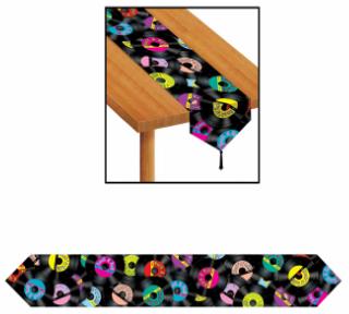 PRINTED ROCK & ROLL TABLE RUNNER11"X6'