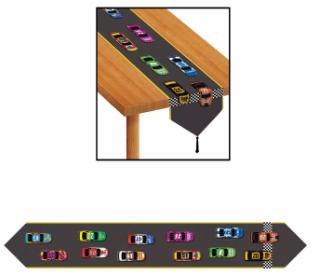 Printed Racing Table Runner, 11 Inches x 6 Feet