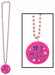33-Inch Beaded Necklace with Printed #1 Mom Medallion