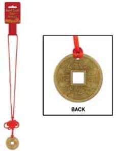 Good Luck Coin Necklace, 31 Inch