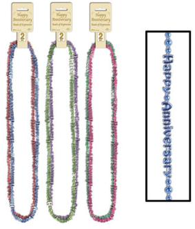 HAPPY ANNIVERSARY BEADS (2/CD) 36"