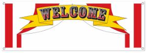 All-Weather Welcome Sign Banner, 21 Inches x 5 Feet