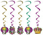 MARDI GRAS WHIRLS 5/PKG ASST. COLORS