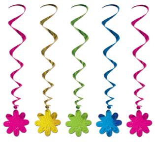 FLOWER WHIRLS 5/PKG 40" ASST.COLORS