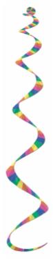 PRINTED STRIPES 5/PK TWIRLY WHIRLYS 24"