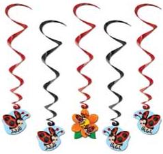 LADYBUG WHIRLS 5/PKG 3'4"