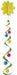 Jumbo Flower Whirl Hanging Decoration, 4 ft