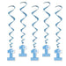 Blue 1st Birthday Hanging Whirls, 5 Pack