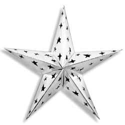 24-Inch Silver Dimensional Foil Star