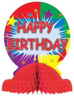 HAPPY BIRTHDAY CENTERPIECE 9" 1/PKG
