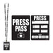 PRESS PASS PARTY PAS S 25" 2 SIDED