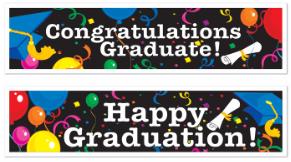GRADUATION BANNERS 15" X 5'(2/PK)