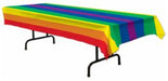 Rainbow Plastic Tablecover, 54 x 108 Inches