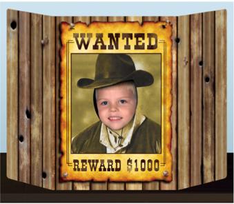 Western Wanted Poster Photo Prop, 37 x 25 Inches