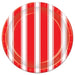 Red & White Striped 9-Inch Plates, 8-Pack