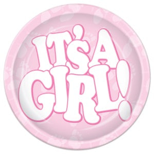 It's a Girl 7-Inch Party Plates, 8 Count