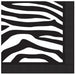 Zebra Print 2-Ply Beverage Napkins, 16 Count