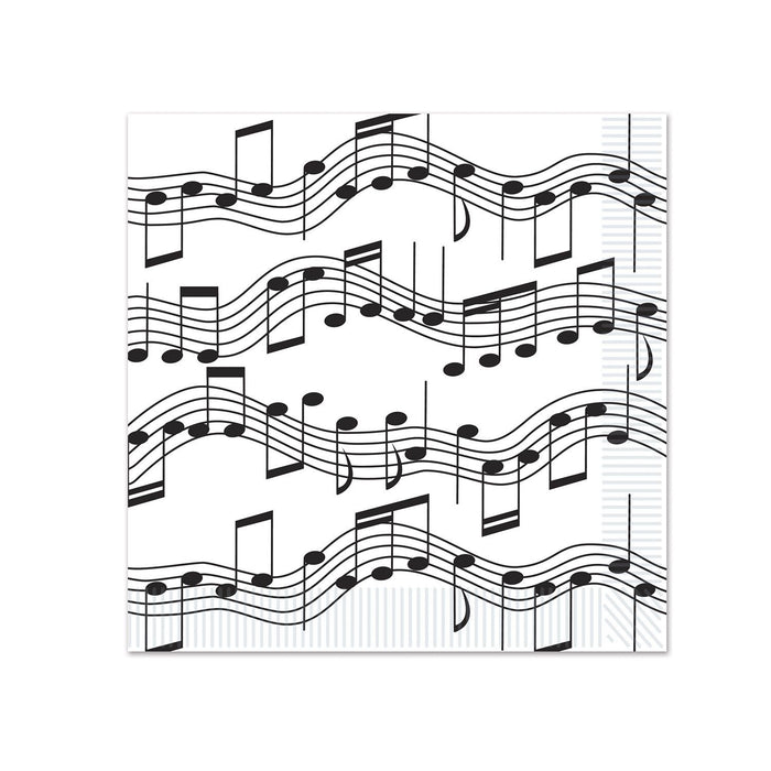 Musical Note 2-Ply Beverage Napkins, 16 Count