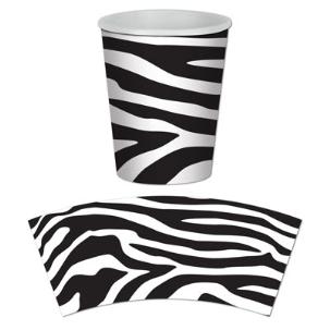 Zebra Print 9 oz Party Cups, 8 Count