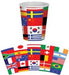 International Flag Beverage Cups, 8 Pack