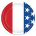 RED, WHITE & BLUE 7~ PLATE 8/PKG