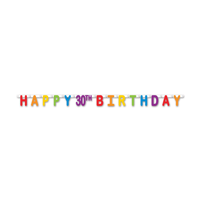 Happy 30th Birthday Streamer, 5 ft 6 in