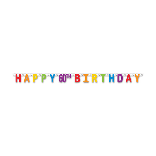 Happy 60th Birthday Streamer, 5 ft 6 in