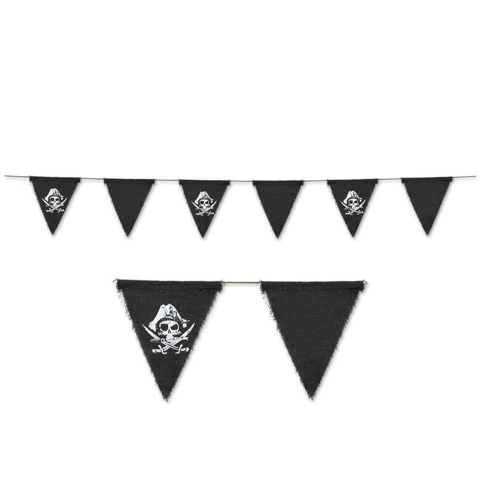 Pirate Fabric Pennant Banner, 6 ft