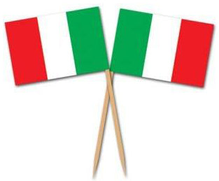 ITALIAN FLAG PICKS 50/PKG 2.5" MIN 3