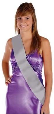 Make Your Own Silver Satin Sash