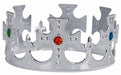 Silver Adjustable Jeweled Plastic King's Crown