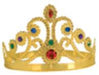 Adjustable Gold Jeweled Plastic Queen Crown