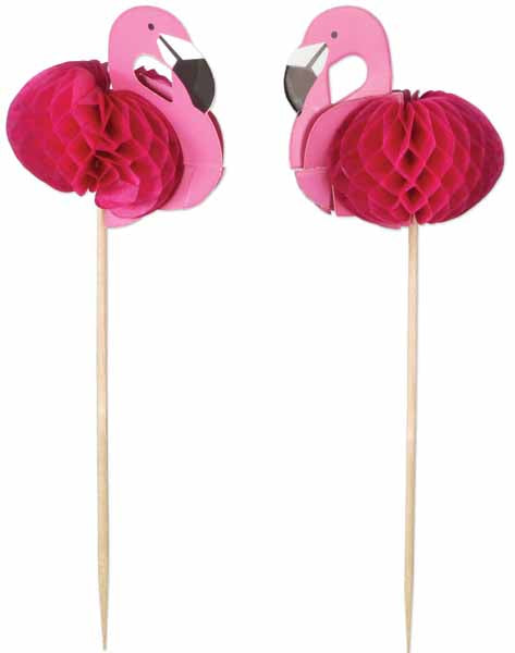 Flamingo Party Picks, 24 Pack