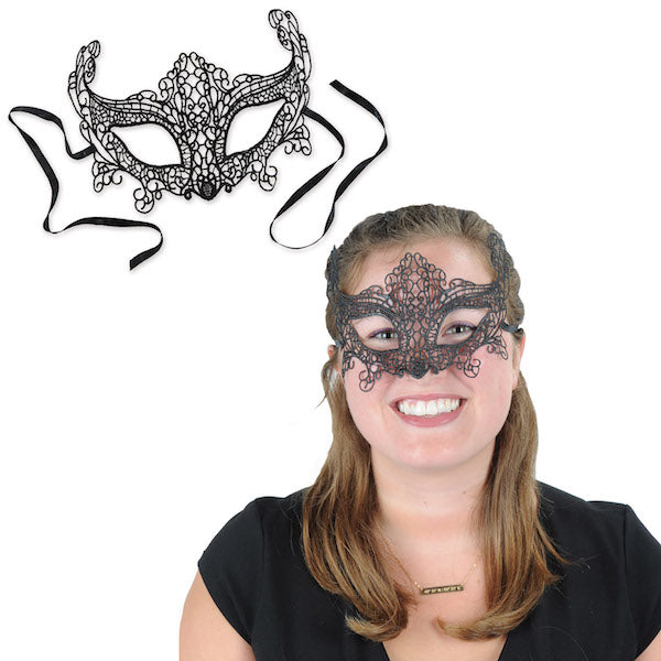 Black Lace Mask, 1 Pack