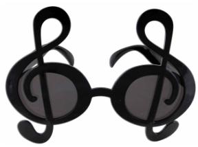 Black G Clef Fanci-Frames Novelty Glasses