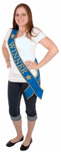 Winner Satin Sash, 33 x 4 Inches