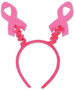 Pink Ribbon Bopper Headband