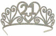 Glittered Metal 21st Birthday Tiara