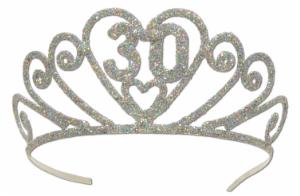 Glittered Metal 30th Birthday Tiara