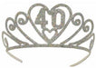 Glittered Metal 40th Birthday Tiara