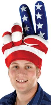 Plush Peace Hand Hat
