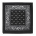 Black Western Bandana, 22 x 22 Inches
