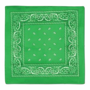 Green Western Bandana, 22 x 22 Inches