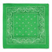 Green Western Bandana, 22 x 22 Inches