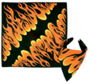Flame Bandana, 22 x 22 Inches