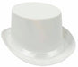 White Satin Sleek Top Hat