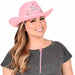 Pink Felt Cowgirl Hat with Tiara