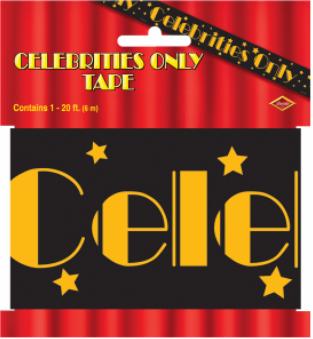 Celebrities Only Party Tape, 3 Inches x 20 Feet