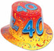 Orange Happy 40th Birthday High Hat