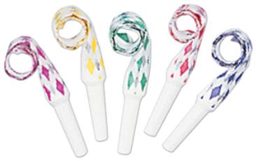 16" Party Blowouts in Assorted Colours, 4 Pack